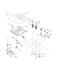 Seat parts for Craftsman Front-Engine Lawn Tractor 917254702 from AppliancePartsPros.com