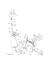 Steering parts for Craftsman Front-Engine Lawn Tractor 917254703 from AppliancePartsPros.com