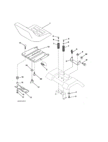 Seat parts for Craftsman Front-Engine Lawn Tractor 917254703 from AppliancePartsPros.com