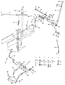 Lift Adjustment parts for Craftsman Front-Engine Lawn Tractor 917254721 from AppliancePartsPros.com