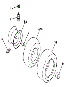 Wheels & Tires parts for Craftsman Front-Engine Lawn Tractor 917254750 from AppliancePartsPros.com