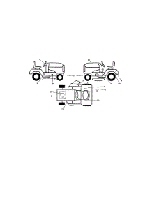 Decals parts for Craftsman Front-Engine Lawn Tractor 917254770 from AppliancePartsPros.com