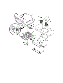 Seat parts for Craftsman Front-Engine Lawn Tractor 917254800 from AppliancePartsPros.com
