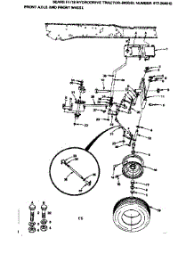 18 Hydrodrive Tractor / Front Axle And Front Wheel parts for Craftsman Front-Engine Lawn Tractor 917254812 from AppliancePartsPros.com