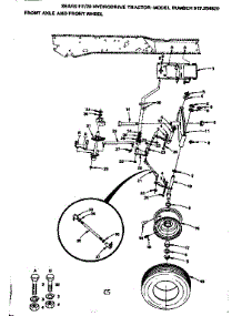 20 Hydrodrive Tractor / Front Axle And Front Wheel parts for Craftsman Front-Engine Lawn Tractor 917254820 from AppliancePartsPros.com