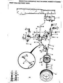 24 Hydrodrive Tractor / Front Axle And Front Wheel parts for Craftsman Front-Engine Lawn Tractor 917254830 from AppliancePartsPros.com