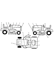 Decals parts for Craftsman Front-Engine Lawn Tractor 917254850 from AppliancePartsPros.com