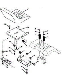 Seat Assembly parts for Craftsman Front-Engine Lawn Tractor 917254851 from AppliancePartsPros.com