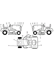 Decals parts for Craftsman Front-Engine Lawn Tractor 917254860 from AppliancePartsPros.com