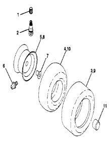 Wheels And Tires parts for Craftsman Front-Engine Lawn Tractor 917254860 from AppliancePartsPros.com