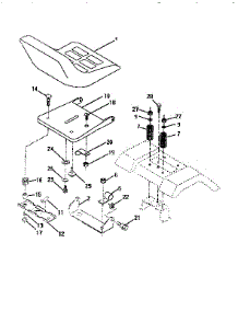 Seat Assembly parts for Craftsman Front-Engine Lawn Tractor 917254861 from AppliancePartsPros.com