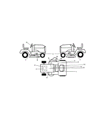 Decals parts for Craftsman Front-Engine Lawn Tractor 917254870 from AppliancePartsPros.com