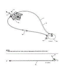Lever / Cable Rotator / Steer Cable parts for Craftsman Gas Snowblower 917254880 from AppliancePartsPros.com