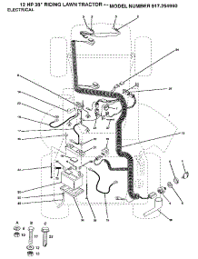 Electrical parts for Craftsman Front-Engine Lawn Tractor 917254990 from AppliancePartsPros.com