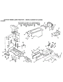 Chassis parts for Craftsman Front-Engine Lawn Tractor 917254990 from AppliancePartsPros.com