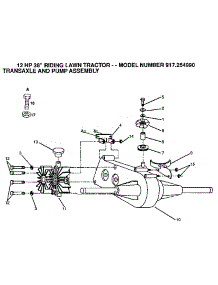 Transaxle And Pump Assembly parts for Craftsman Front-Engine Lawn Tractor 917254990 from AppliancePartsPros.com