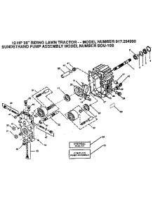 Sundstrand Pump Assy Model No. Bdu-10S parts for Craftsman Front-Engine Lawn Tractor 917254990 from AppliancePartsPros.com