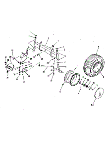 Front Axle Assembly parts for Craftsman Front-Engine Lawn Tractor 91725500 from AppliancePartsPros.com
