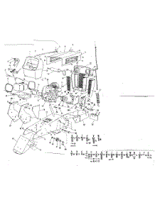 Engine And Housing parts for Craftsman Front-Engine Lawn Tractor 91725510B from AppliancePartsPros.com
