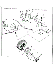 Front Axle Assembly parts for Craftsman Front-Engine Lawn Tractor 91725511 from AppliancePartsPros.com