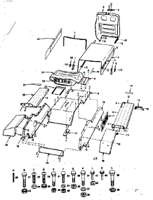 Fender, Hood And Grill parts for Craftsman Front-Engine Lawn Tractor 917255120 from AppliancePartsPros.com