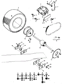 Transaxle And Rear Wheel parts for Craftsman Front-Engine Lawn Tractor 917255120 from AppliancePartsPros.com