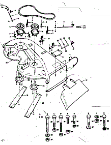 Mower Housing parts for Craftsman Front-Engine Lawn Tractor 917255120 from AppliancePartsPros.com