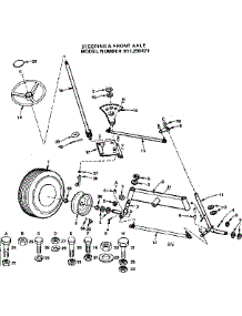 36 Lawn Tractor / Steering & Front Axle parts for Craftsman Front-Engine Lawn Tractor 917255121 from AppliancePartsPros.com
