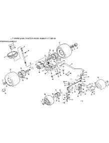 Steering And Wheels parts for Craftsman Front-Engine Lawn Tractor 917255130 from AppliancePartsPros.com