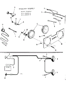 Headlight Asm. parts for Craftsman Front-Engine Lawn Tractor 91725520-B from AppliancePartsPros.com