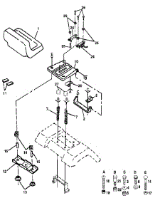 Seat Assembly parts for Craftsman Front-Engine Lawn Tractor 917255250 from AppliancePartsPros.com