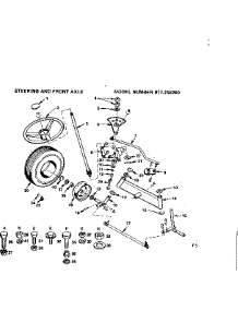 Steering And Front Axle parts for Craftsman Front-Engine Lawn Tractor 917255260 from AppliancePartsPros.com