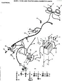Electrical parts for Craftsman Front-Engine Lawn Tractor 917255270 from AppliancePartsPros.com