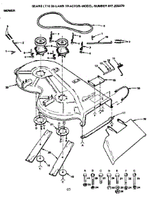 Mower parts for Craftsman Front-Engine Lawn Tractor 917255270 from AppliancePartsPros.com