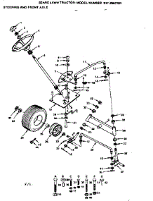 Steering And Front Axle parts for Craftsman Front-Engine Lawn Tractor 9172552701 from AppliancePartsPros.com