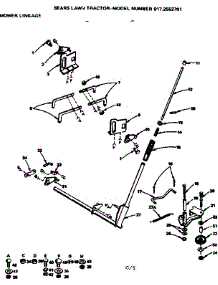Mower Linkage parts for Craftsman Front-Engine Lawn Tractor 9172552701 from AppliancePartsPros.com