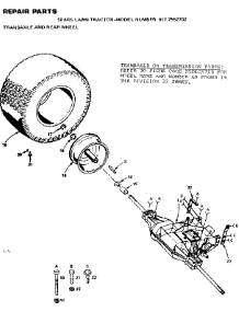 Transaxle And Rear Wheel parts for Craftsman Front-Engine Lawn Tractor 9172552702 from AppliancePartsPros.com