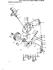 Steering And Front Axle parts for Craftsman Front-Engine Lawn Tractor 9172552704 from AppliancePartsPros.com
