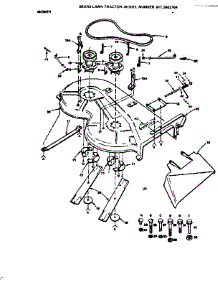 Mower Deck parts for Craftsman Front-Engine Lawn Tractor 9172552704 from AppliancePartsPros.com