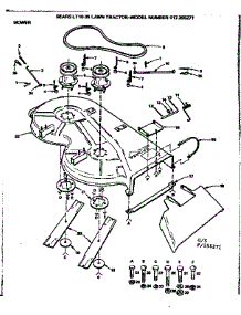 Mower parts for Craftsman Front-Engine Lawn Tractor 917255271 from AppliancePartsPros.com