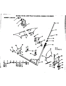 Mower Linkage parts for Craftsman Front-Engine Lawn Tractor 917255271 from AppliancePartsPros.com