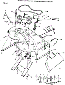 Mower parts for Craftsman Front-Engine Lawn Tractor 917255272 from AppliancePartsPros.com