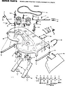 Mower parts for Craftsman Front-Engine Lawn Tractor 917255273 from AppliancePartsPros.com