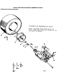Transaxle And Rear Wheel parts for Craftsman Front-Engine Lawn Tractor 917255274 from AppliancePartsPros.com