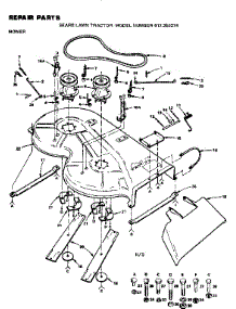 Mower parts for Craftsman Front-Engine Lawn Tractor 917255274 from AppliancePartsPros.com