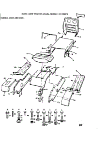 Fender, Hood & Grill parts for Craftsman Front-Engine Lawn Tractor 917255275 from AppliancePartsPros.com