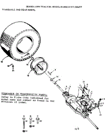 Transaxle And Rear Wheel parts for Craftsman Front-Engine Lawn Tractor 917255277 from AppliancePartsPros.com