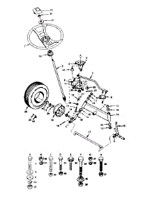 Steering And Front Axle parts for Craftsman Front-Engine Lawn Tractor 917255279 from AppliancePartsPros.com