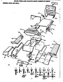 36 Lawn Tractor / Fender, Hood And Grill parts for Craftsman Front-Engine Lawn Tractor 917255340 from AppliancePartsPros.com