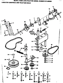 36 Lawn Tractor / Variator Controls And Traction Drive parts for Craftsman Front-Engine Lawn Tractor 917255340 from AppliancePartsPros.com